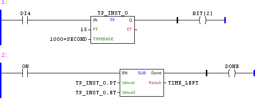 Figure 2: Internal variable of instance or structure in the Rung
