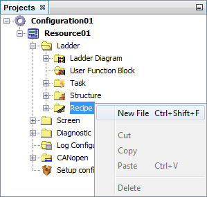 Figure 1: Creating a Recipe