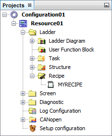 Figure 4: Recipe created in the Project