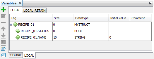 Figure 6: Table containing the variable