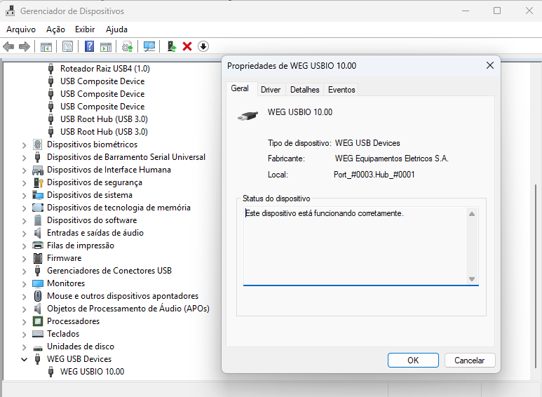 Gerenciador de dispositivos