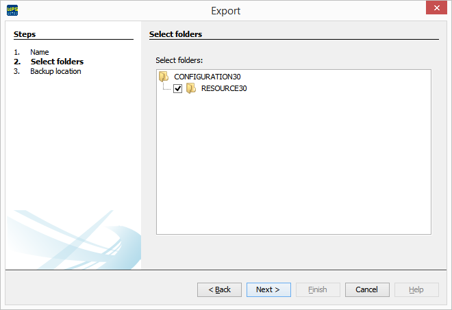 Exportar configuração - Passo 4
