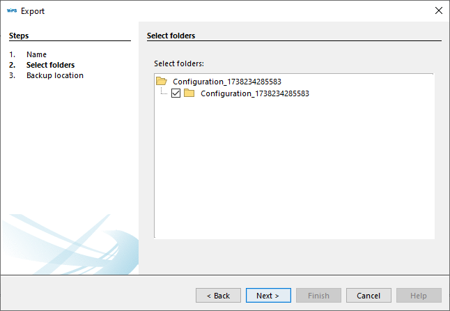 Select Resources to Export