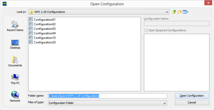 Created Configurations