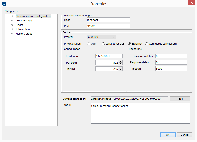 Configuración de Ethernet