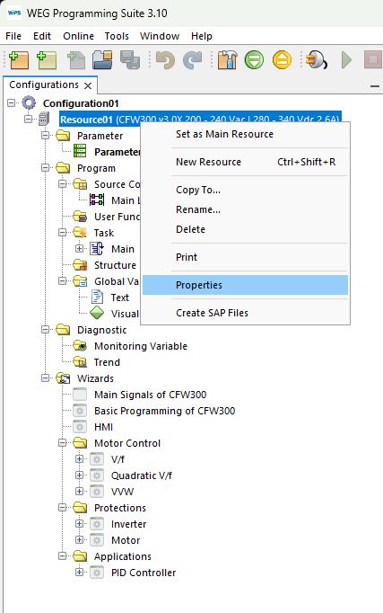 Resource properties