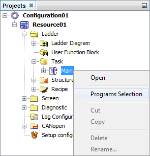 Task file options menu