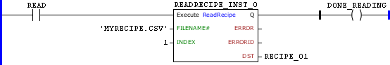 Figura 7 - Bloco ReadRecipe configurado