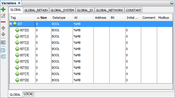 Figure 3: Displaying indices of a variable of the array type