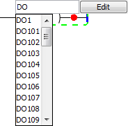 Figure 4: Selecting variables when typing