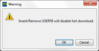 Figure 2 - Alert on the dialog box