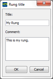 Figura 1: Editando el Título de la Rung