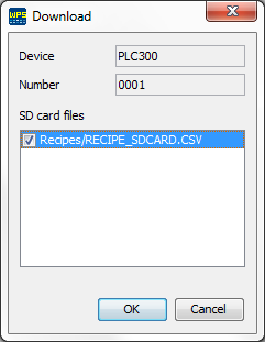 Figura 4: Ventana de confirmación de download en el SD card