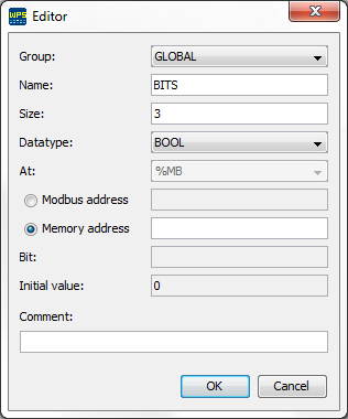 Figura 8 - Variável criada com size maior que zero, array
