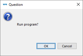 Figura 3 - Janela de pergunta executar o programa